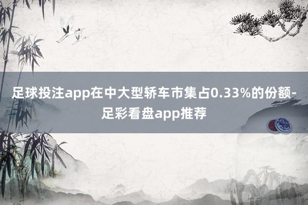 足球投注app在中大型轿车市集占0.33%的份额-足彩看盘app推荐