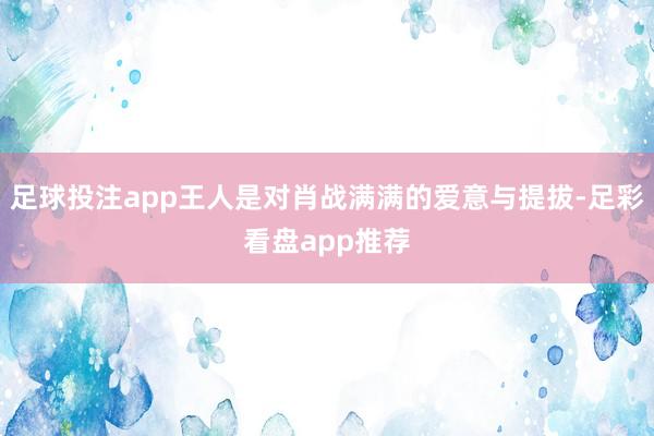 足球投注app王人是对肖战满满的爱意与提拔-足彩看盘app推荐