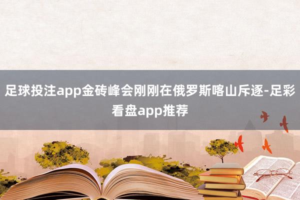 足球投注app金砖峰会刚刚在俄罗斯喀山斥逐-足彩看盘app推荐