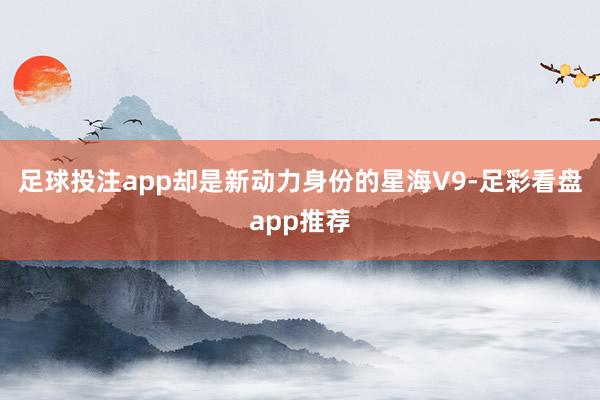 足球投注app却是新动力身份的星海V9-足彩看盘app推荐