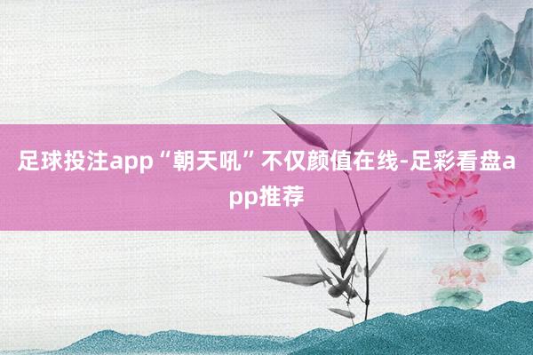 足球投注app“朝天吼”不仅颜值在线-足彩看盘app推荐