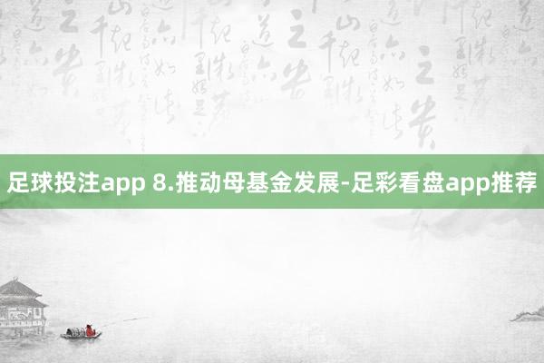 足球投注app 8.推动母基金发展-足彩看盘app推荐