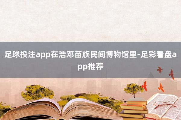 足球投注app在浩邓苗族民间博物馆里-足彩看盘app推荐