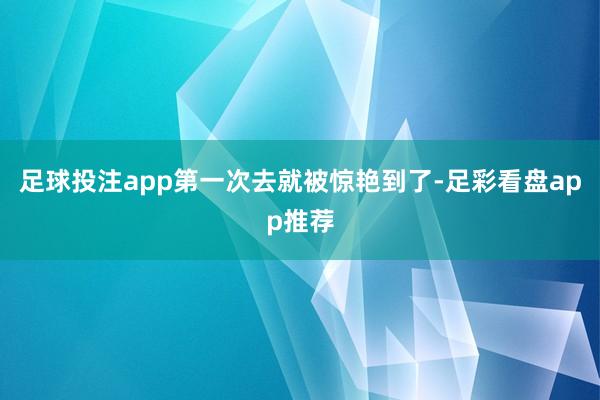 足球投注app第一次去就被惊艳到了-足彩看盘app推荐