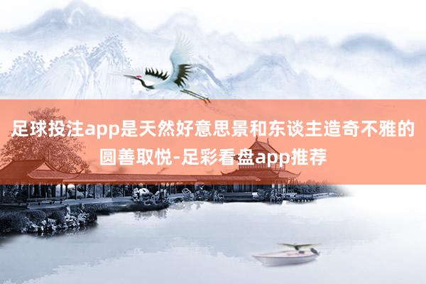 足球投注app是天然好意思景和东谈主造奇不雅的圆善取悦-足彩看盘app推荐