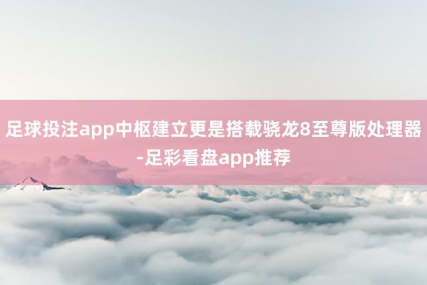 足球投注app中枢建立更是搭载骁龙8至尊版处理器-足彩看盘app推荐