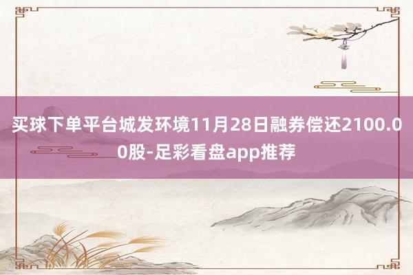 买球下单平台城发环境11月28日融券偿还2100.00股-足彩看盘app推荐