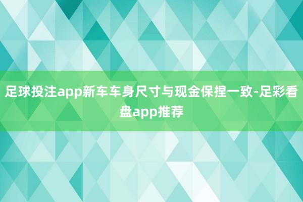 足球投注app新车车身尺寸与现金保捏一致-足彩看盘app推荐