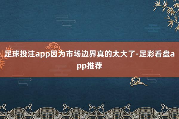 足球投注app因为市场边界真的太大了-足彩看盘app推荐