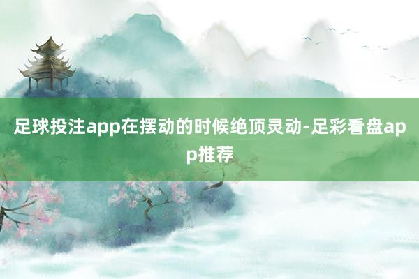 足球投注app在摆动的时候绝顶灵动-足彩看盘app推荐