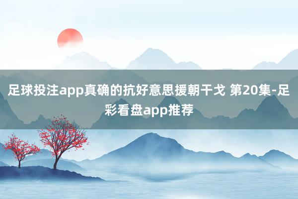 足球投注app真确的抗好意思援朝干戈 第20集-足彩看盘app推荐