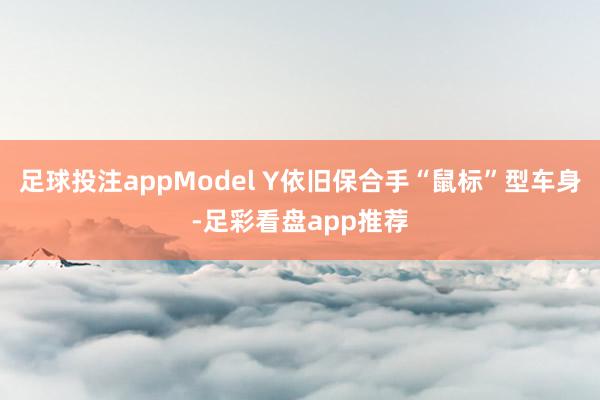 足球投注appModel Y依旧保合手“鼠标”型车身-足彩看盘app推荐