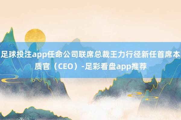 足球投注app任命公司联席总裁王力行径新任首席本质官（CEO）-足彩看盘app推荐
